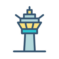 Traffic Control Tower Icon Design