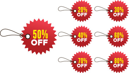High Resolution Sale Tags for Discounts, Promotions, and Retail Offers