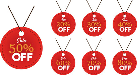 Big Sale Tags for Marketing and Promotions Discount, Offer, Clearance Labels