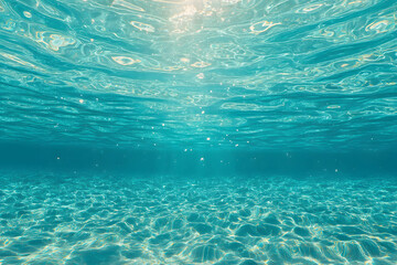 Underwater Serenity: Witness the ethereal beauty of an aquatic realm with crystal-clear water, gentle light play, and the mesmerizing dance of subtle textures.