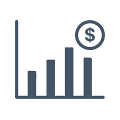 Bar Graph and Dollar Icon Design