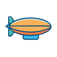 Blimp or Airship Icon Design