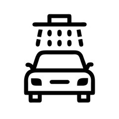 Car Under Shower Spray Icon Design