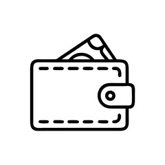 Cash In Wallet Icon Design