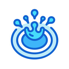 Fototapeta premium Circular Liquid Splash Icon Design
