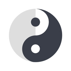Classic Yin Yang Symbol Icon Design