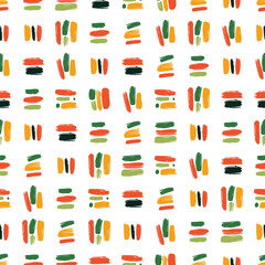 Vibrant brushstrokes overlapping in dynamic shapes, generating contemporary artistic vector seamless pattern capturing abstract expressionism with energetic color composition and design potential