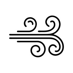 Double Swirl Breeze Wind Icon Design