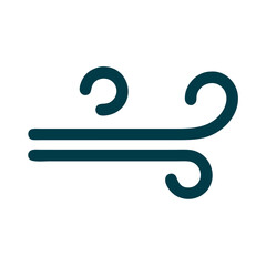 Double Swirl Breeze Wind Icon Design