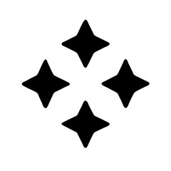 Four Star Sparkle Accent Symbol Icon Design