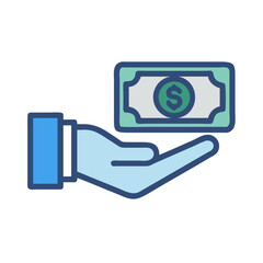 Hand Receiving Payment Icon Design