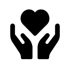Obraz premium Hands Holding Heart Icon Design