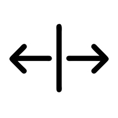 Horizontal Arrow Scaling Icon Design