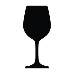 Black Wine Glass Silhouette.