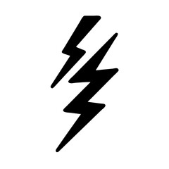 Jagged Lightning Bolt Icon Design