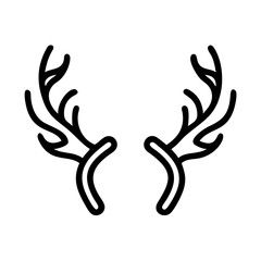 Obraz premium Low Curved Antlers Icon Design