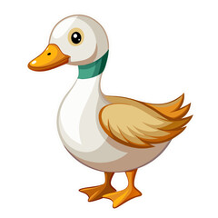 Obraz premium white duck no background vector file.