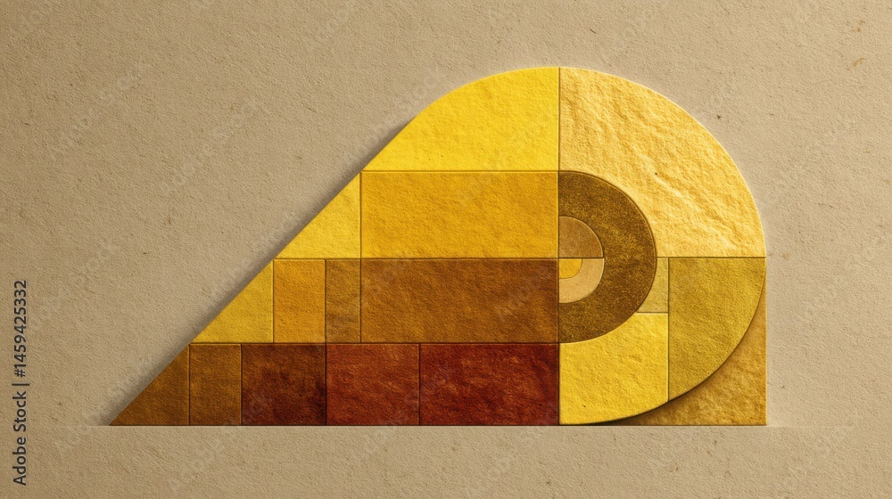Poster geometric triangle with a bold yellow triangle inside it highlighting shapes and design elements in 