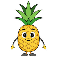 Download Pineapple Vector Art Illustration Eps File For Design.