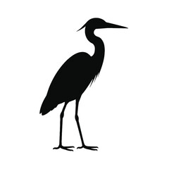 Heron Silhouette. vector illustration 