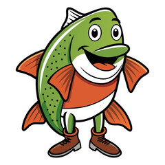 Naklejka premium Download Trout Vector Art Illustration Eps File For Design.