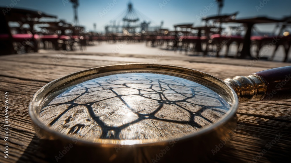 Poster glass object with a clock symbolizing ai-driven niche explorer tool for identifying underserved mark