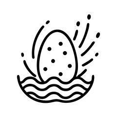 Oval Water Splash Icon Design