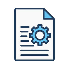Paper with Gear Icon Design