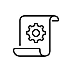 Paper with Gear Icon Design