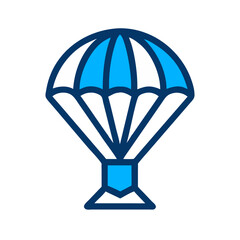 Parachute Descent Icon Design