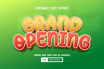 Naklejka premium Grand opening text - 3d text effect editable