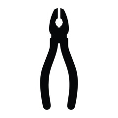 Pliers Silhouette Design. work metiral. vector illustration 