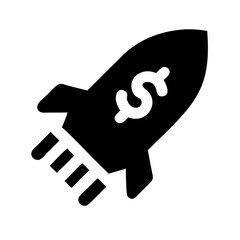 Rocket with Dollar Icon Design