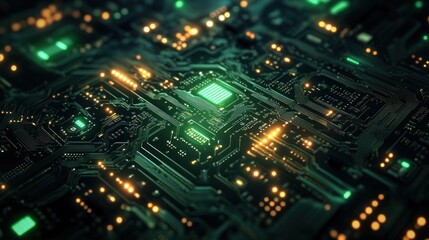 High-tech circuit board close-up (1)