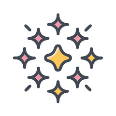 Fototapeta premium Soft Shine with Surrounding Sparkles Icon Design