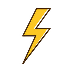 Straight Lightning Bolt Icon Design