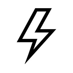 Straight Lightning Bolt Icon Design