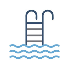 Swimming Pool Ladder Icon Design