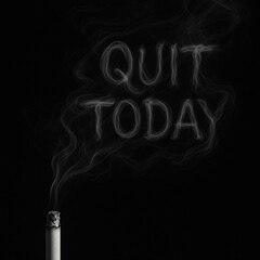 "Inspiring Smoke Art for World No Tobacco Day: Quit Today Message"