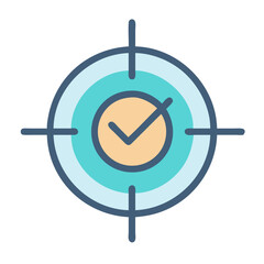 Target with Checkmark Icon Design