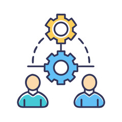 business man with gear