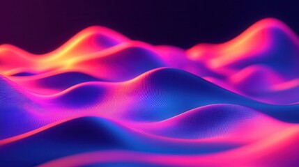 Fototapeta premium Abstract, vibrant, undulating forms