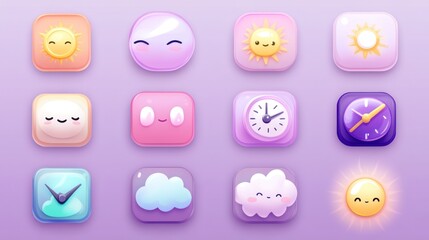 Cute weather icons