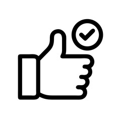 Obraz premium Thumbs Up Approval Icon Design