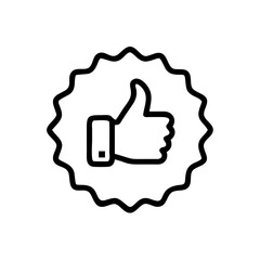 Thumbs Up Badge Icon Design