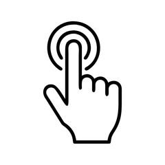 Touchscreen Click Action Icon Design