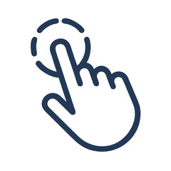 Touchscreen Click Action Icon Design