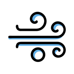 Triple Swirl Wind Flow Icon Design