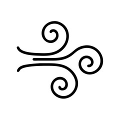 Triple Swirl Wind Flow Icon Design