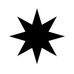 Fototapeta premium Twinkle Burst with Sharp Corners Icon Design